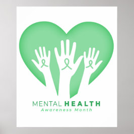 Månad för medvetenhet om psykisk hälsa poster