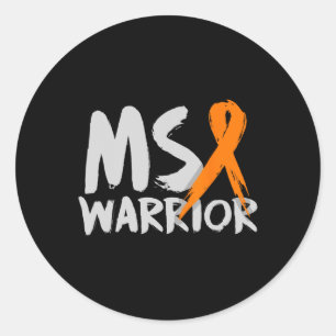 Månad för medvetenhet om Warrior Många Sclerosis Runt Klistermärke