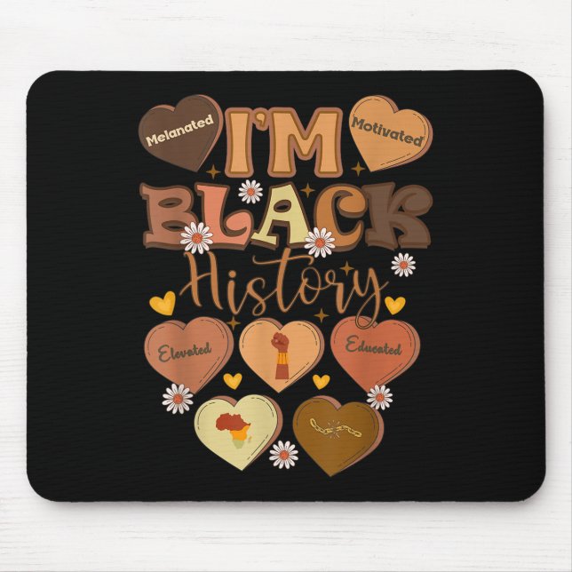 Månad för Melanated Motivated Educated Black Histo Musmatta (Framsidan)