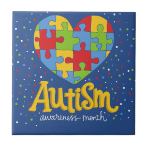 Månad för ökad medvetenhet om autism kakelplatta