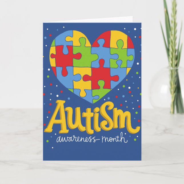 Månad för ökad medvetenhet om autism kort (Framsida)