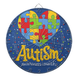 Månad för ökad medvetenhet om autism piltavla