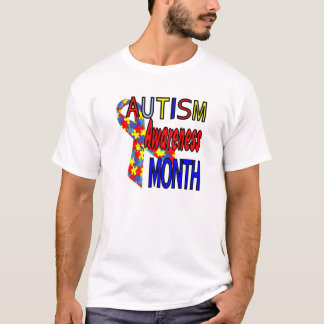Månad för ökad medvetenhet om autism plus storlek t shirt