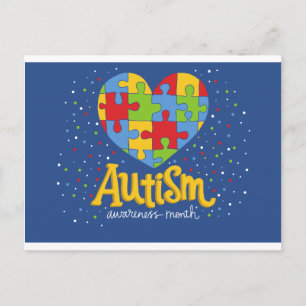 Månad för ökad medvetenhet om autism vykort