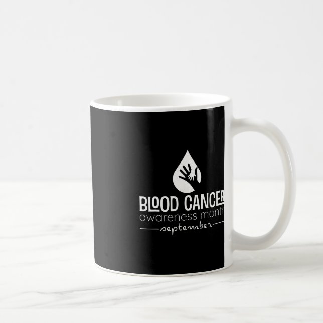 månad för ökad medvetenhet om blodcancer som obser kaffemugg (Höger)
