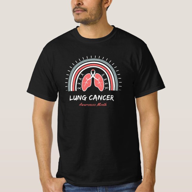 månad för ökad medvetenhet om lungcancer t shirt (Framsida)