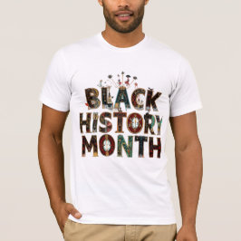 Månad för svart historik i Färg T Shirt