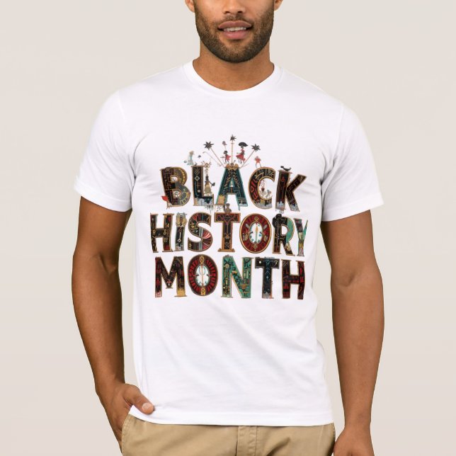 Månad för svart historik i Färg T Shirt (Framsida)