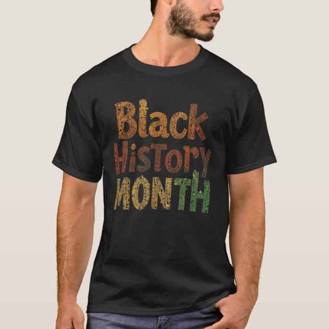Månad för svart historik i Färg T Shirt (Framsida)