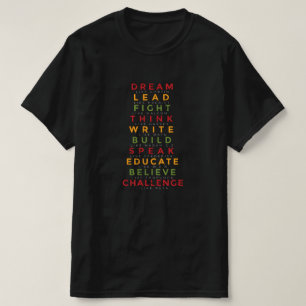 Månad för svart historik t shirt