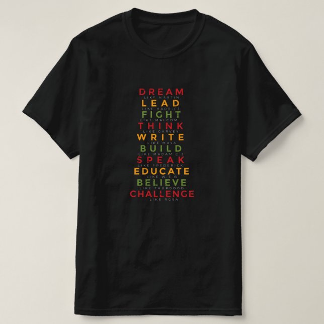Månad för svart historik t shirt (Design framsida)