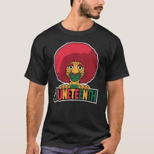 Månad för svartvit leopard Afro T Shirt