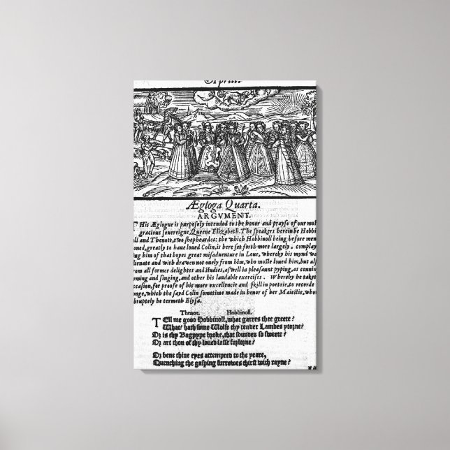 Månad i april, från Shepheardes Calender Canvastryck (Framsida)