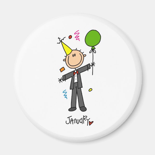 Månad i januari magnet (Framsidan)