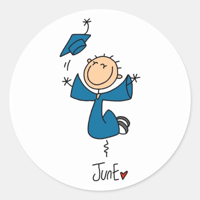 Månad i juni runt klistermärke (Framsida)