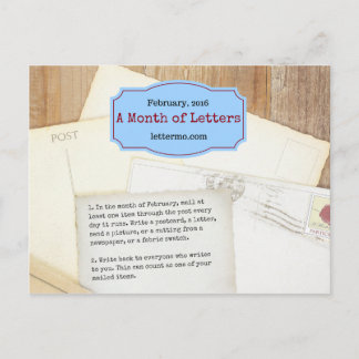 Månad med Brev vykort