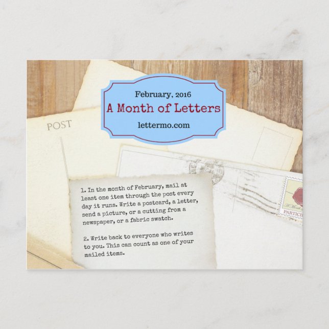 Månad med Brev vykort (Framsida)