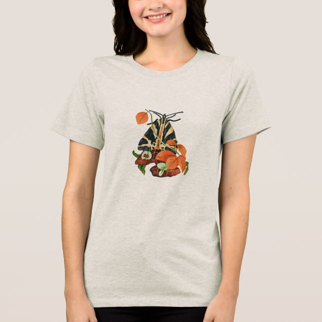 Månad med orange löv t shirt (Framsida)