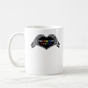 Månad Skeleton Heart Händer LGBTQIA Kaffemugg
