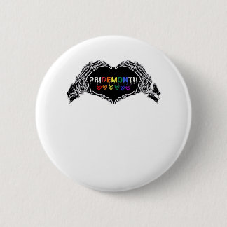 Månad Skeleton Heart Händer LGBTQIA Knapp