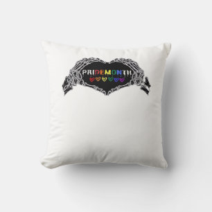 Månad Skeleton Heart Händer LGBTQIA Kudde