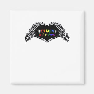 Månad Skeleton Heart Händer LGBTQIA Magnet