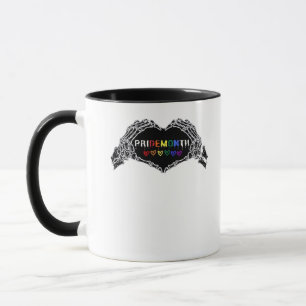Månad Skeleton Heart Händer LGBTQIA Mugg