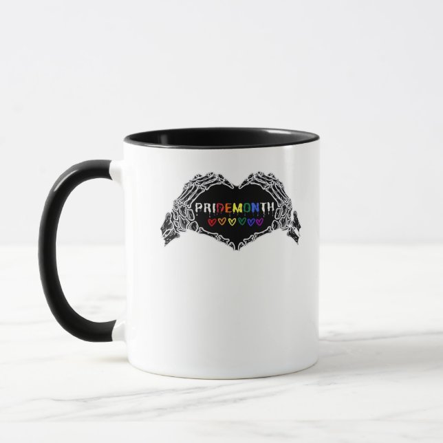 Månad Skeleton Heart Händer LGBTQIA Mugg (Vänster)