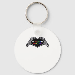 Månad Skeleton Heart Händer LGBTQIA Nyckelring