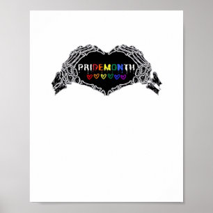 Månad Skeleton Heart Händer LGBTQIA Poster
