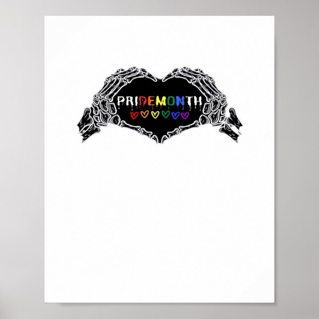 Månad Skeleton Heart Händer LGBTQIA Poster (Framsidan)
