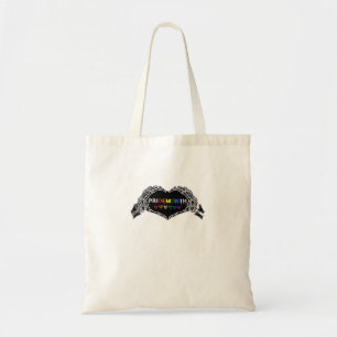 Månad Skeleton Heart Händer LGBTQIA Tygkasse
