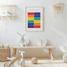Månader av året - färglöst poster