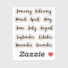 Månader av årets lilla latte klistermärken