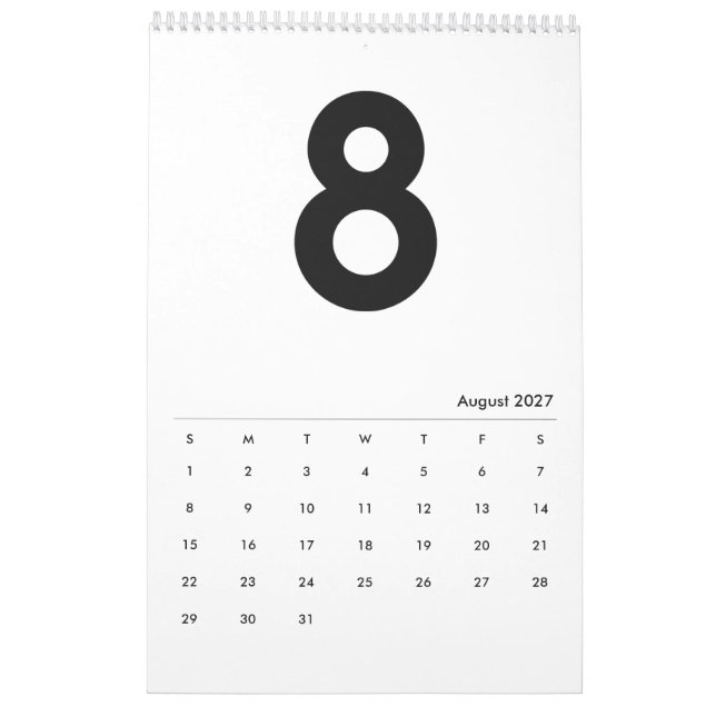 Månader i svart 2020 ~ Leslie Peppers Kalender (Aug 2027)