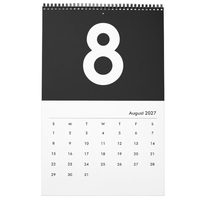 Månader i vit~-Leslie peppar 2019 Kalender (Aug 2027)
