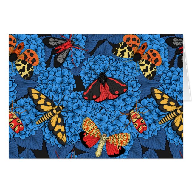 Månader på blå vattenskida hälsningskort (Framsidan Horizontal)