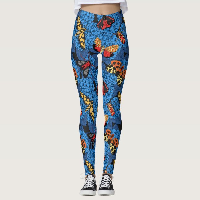 Månader på blå vattenskida leggings (Framsida)