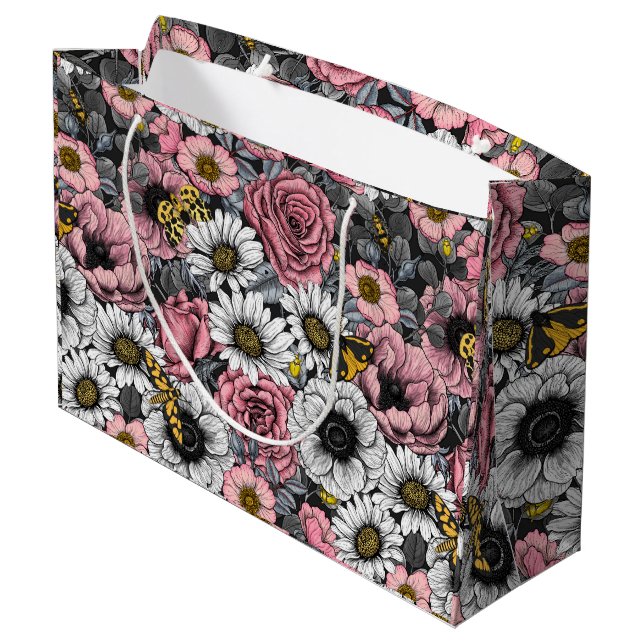 Månader på blomblandning i rosa och grått (Baksidan Vinklad)