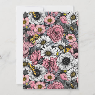 Månader på blomblandning i rosa och grått