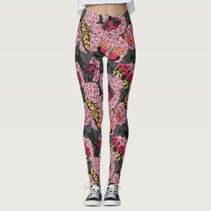 Månader på rosa vattenvägar leggings