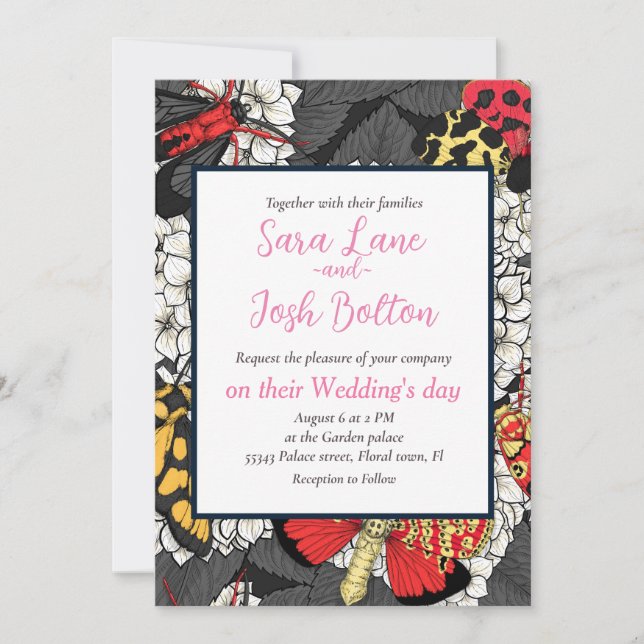 Månader på vita vattenvägar inbjudningar (Framsida)