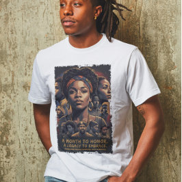 Månadsapparat för svart historik t shirt