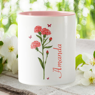 Månadsblomman i januari Två-Tonad mugg