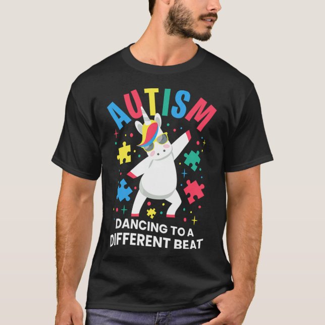 Månadsdanande för autism till ett annat t shirt (Framsida)