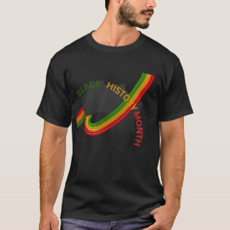 månadsdesign för svart historik t shirt