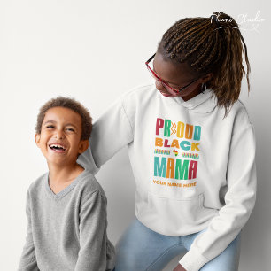 Månadsfamiljen Proud Black Mamma Black History T Shirt