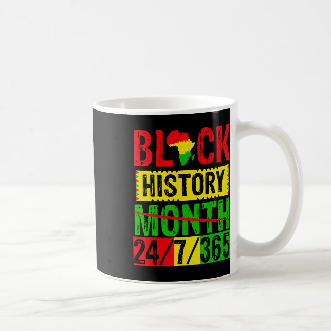 Månadsfästet vår historia 24 7 365 svart Junetee Kaffemugg (Höger)