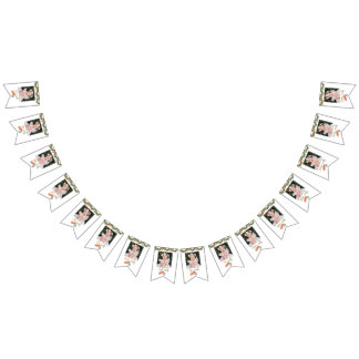 Månadsfoto för vintermåndag på land vimplar