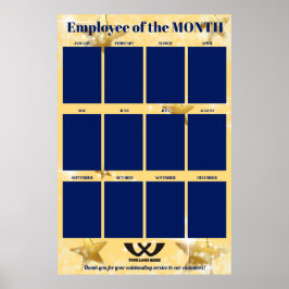 månadsfotoanställd visning poster